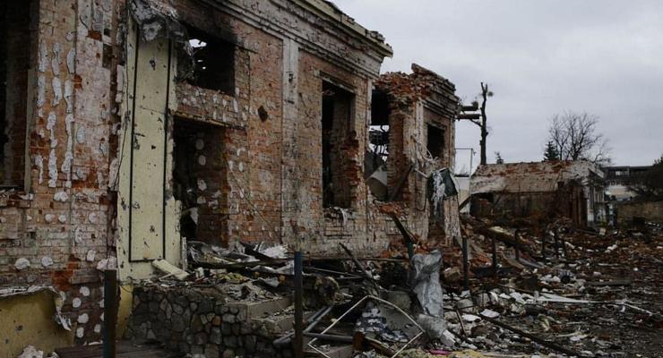 Опубликованы кадры разрушений в Бородянке под Киевом