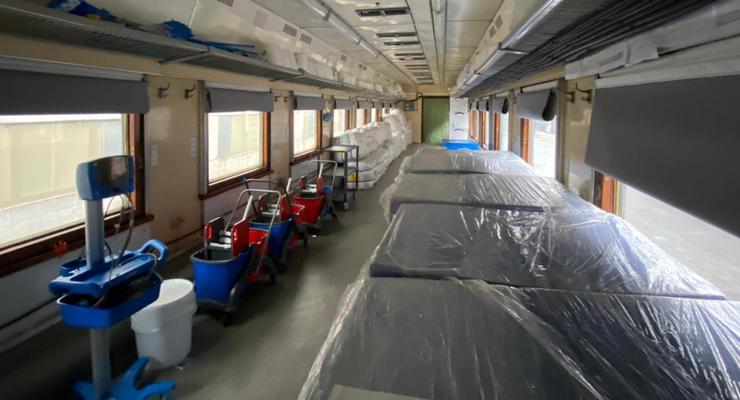 В Украине впервые запустили поезд-госпиталь