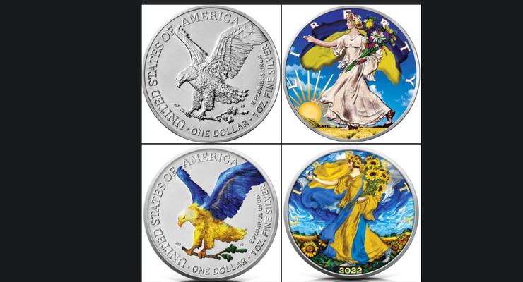 Шагающая Свобода: В США выпустили ценные монеты в честь Украины