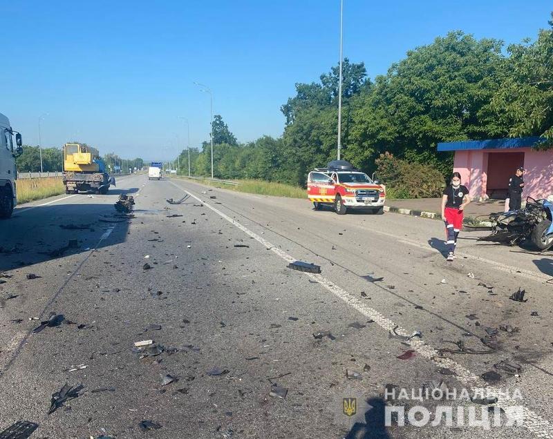 Фото с места аварии / facebook.com/police.in.Rivne.region