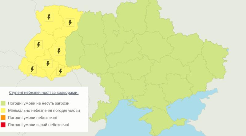Карта погоды 5 июля / meteo.gov.ua