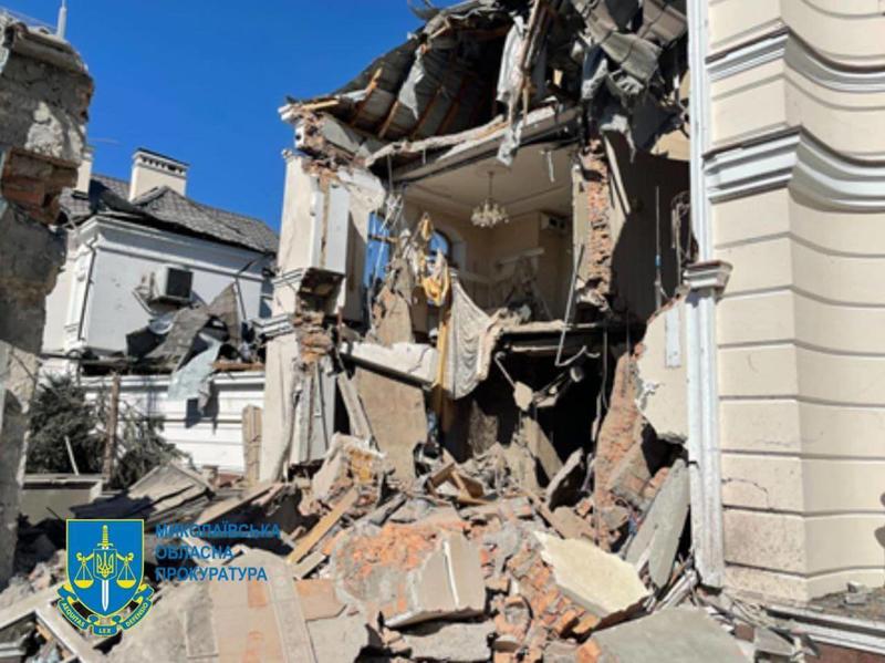 Разрушенный дом погибшего украинского бизнесмена Алексея Вадатурского / Генпрокуратура