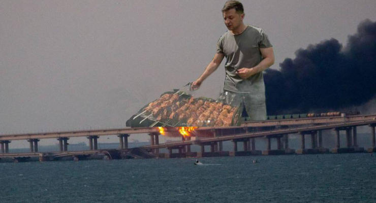Подрыв Крымского моста: Сеть взорвалась мемами