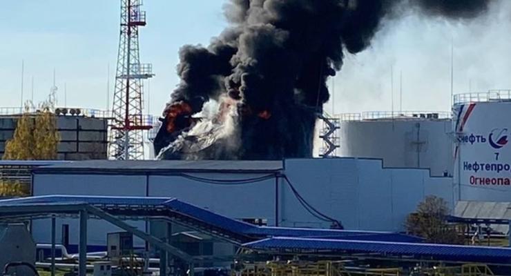 В Белгородской области горит нефтебаза - соцсети
