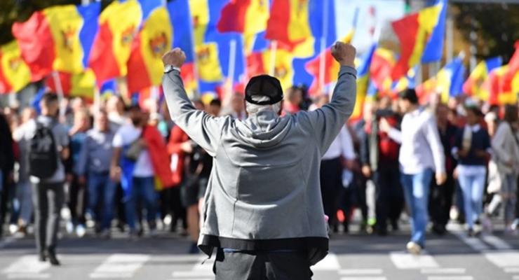 В Молдове на пророссийских протестах задержали десятки людей