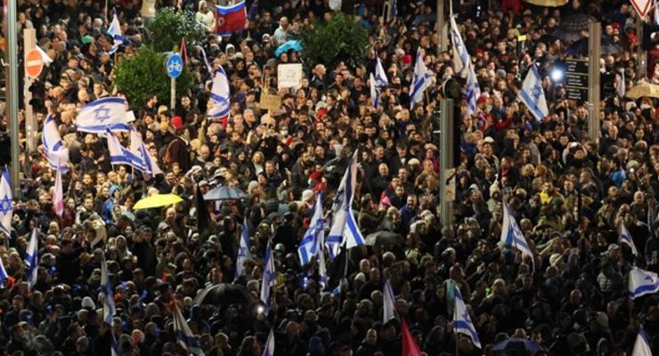 В Израиле прошел крупнейший антиправительственный митинг