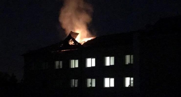 У Вовчанську після обстрілу спалахнула поліклініка