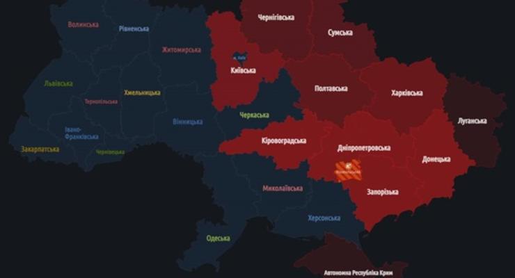В Украине объявлена воздушная тревога