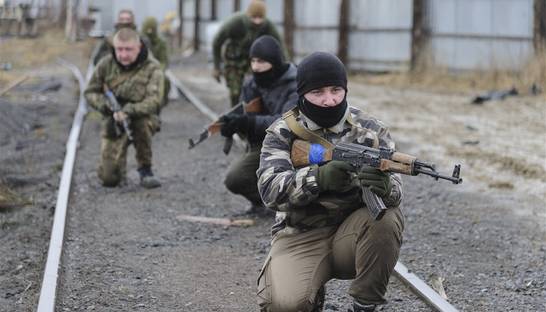 Пограничники показали обучение бойцов из "Гвардии наступления"