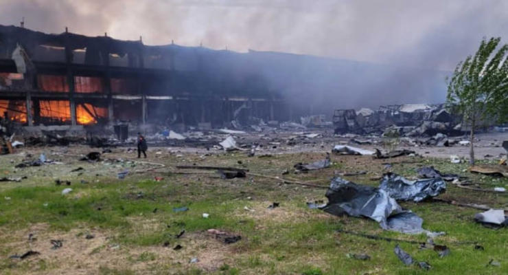 Удар России полностью уничтожил склад Красного Креста в Одесской области