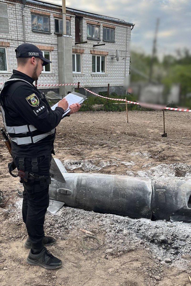 Полиция показала обломки российских ракет на Киевщине / t.me/andrii_nebytov