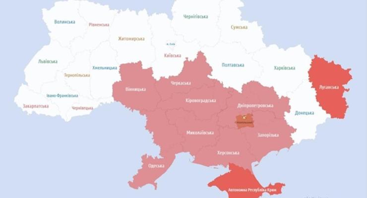 На юге и в центре Украины – воздушная тревога