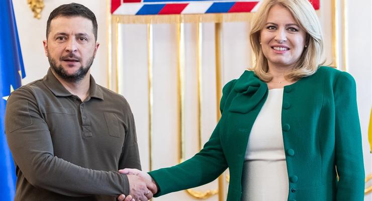 Зеленский встретился с президентом Словакии