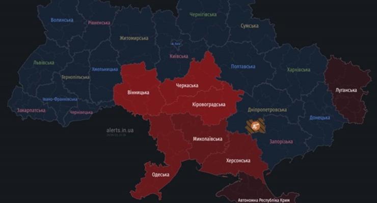 Воздушная тревога продолжает распространяться по Украине