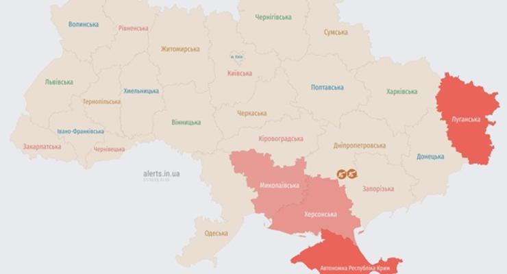 На юге Украины объявлена воздушная тревог