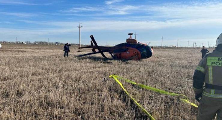 В России во время патрулирования упал вертолет