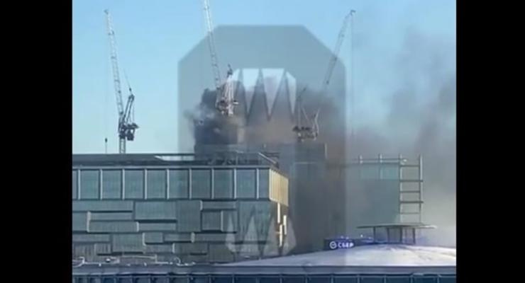 В Москве произошел пожар в недостроенном здании