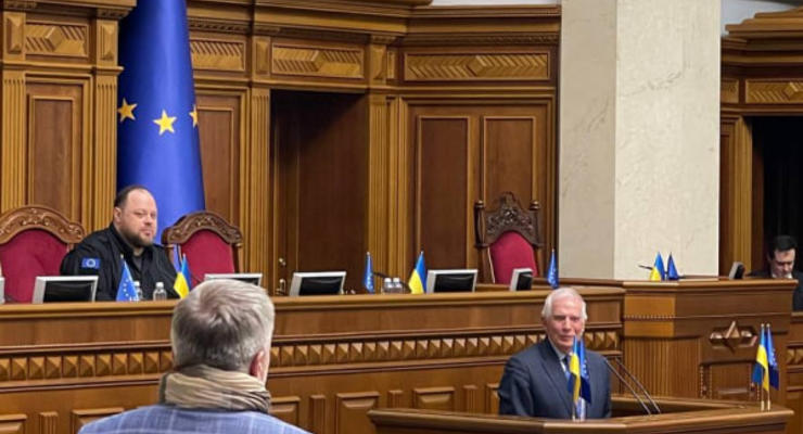 Боррель выступил в Верховной Раде после массированной атаки РФ по Украине