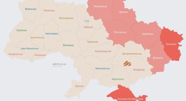 Восток Украины охватила воздушная тревога