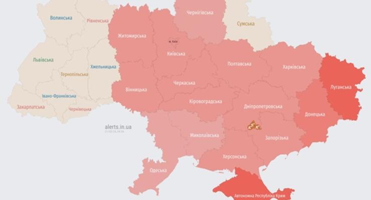 В Киеве и ряде областей объявлена воздушная тревога
