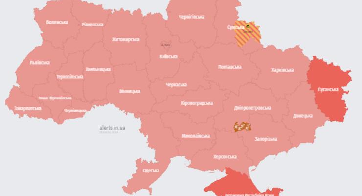 Ракетна небезпека: по всій Україні 25 квітня оголошено повітряну тривогу