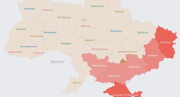 На півдні України оголошена повітряна тривога