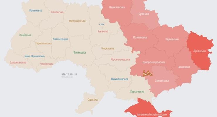 На востоке Украины объявлена воздушная тревога