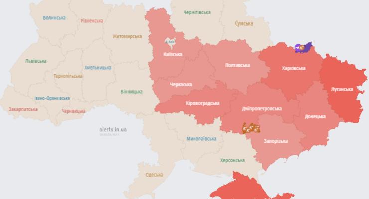 Россия выпустила беспилотники по Украине: воздушная тревога в 9 областях
