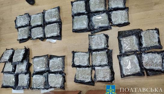 20 кг каннабиса и 600 тыс. долларов: на Полтавщине разоблачили контрабанду наркотиков